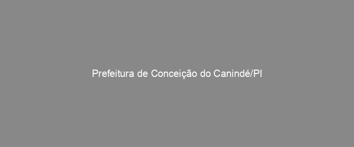 Provas Anteriores Prefeitura de Conceição do Canindé/PI